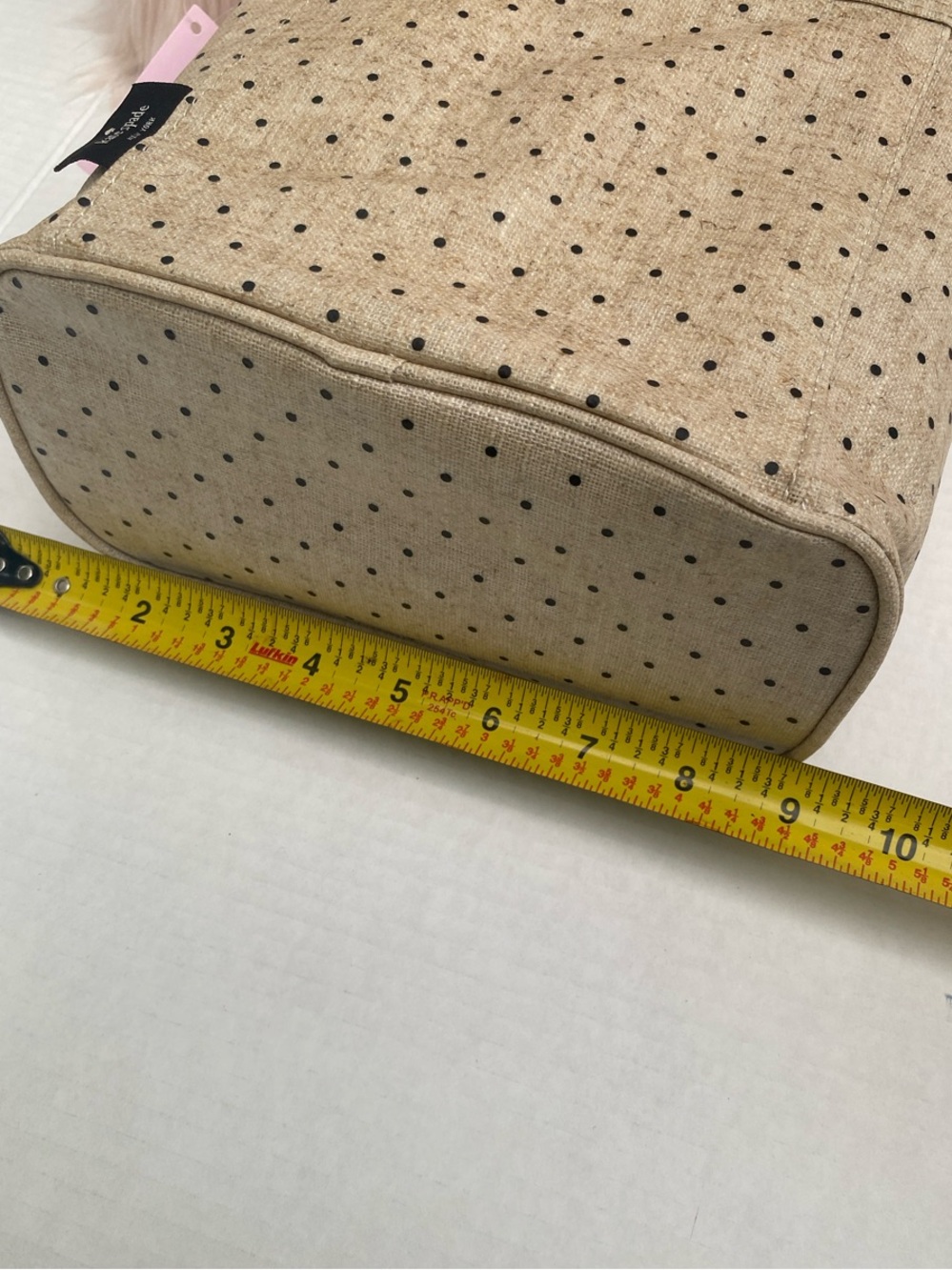 kate spade Beige Polka Dot Lunch Cosmetic Case with Gold Zipper - Picture 13 of 15